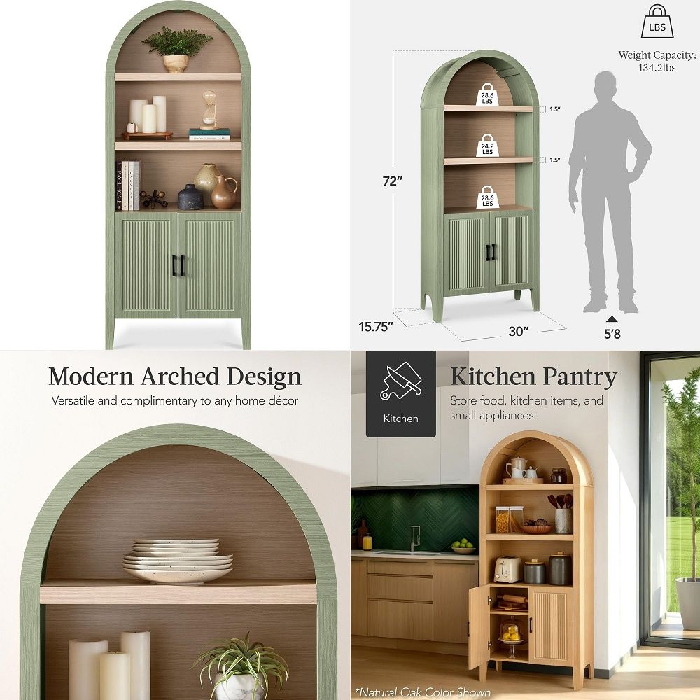 Kitchen - 71 cm hoge gebogen keukenkast, moderne