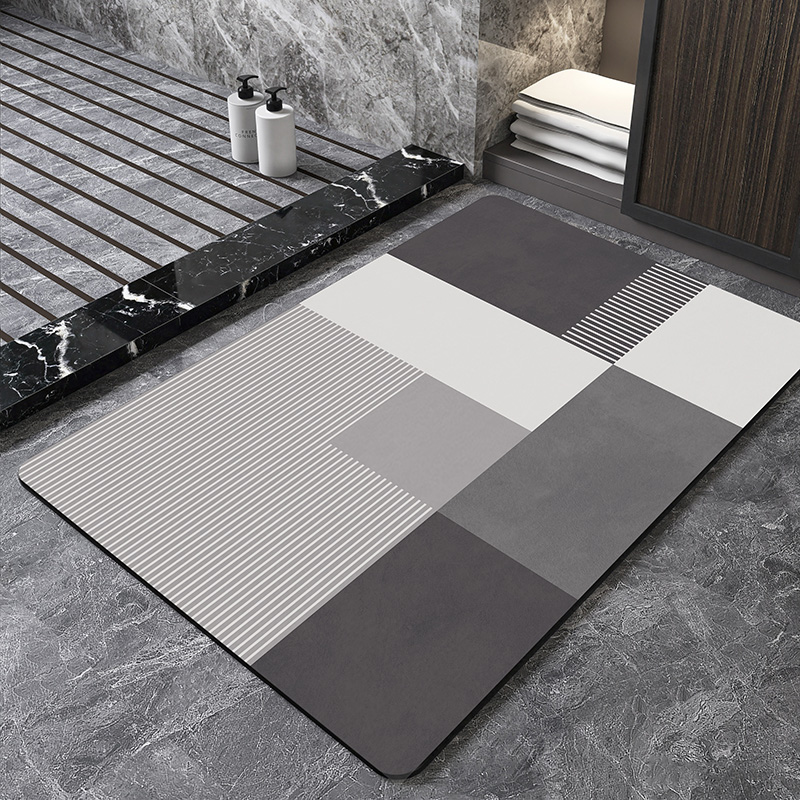 Quick Dry Diatomite Bath Mat - Nordic Geometrische Diatomeeënaarde Badmat Badkamer Super