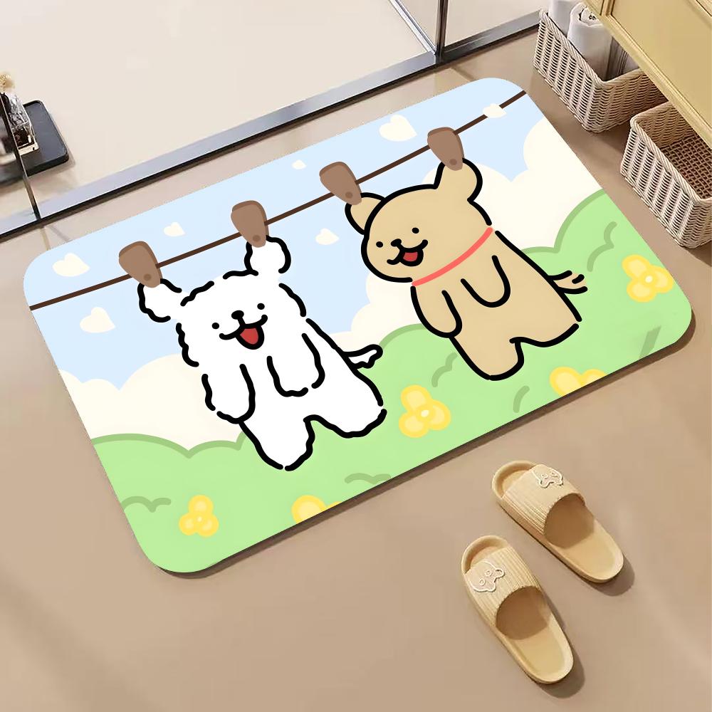 Quick Dry Diatomite Bath Mat - Anime L-LINE FRIENDS Puppy Vloermat Diatomiet