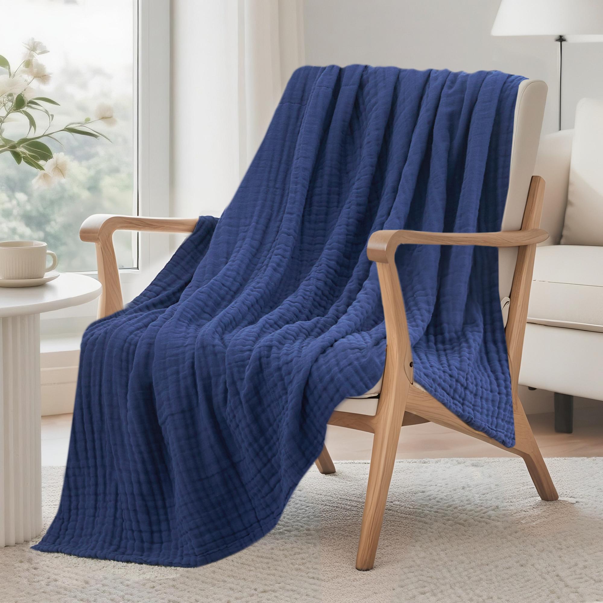 Muslin Cotton Bedspread - 6-laags 100% katoenen mousseline deken, ultrazacht,