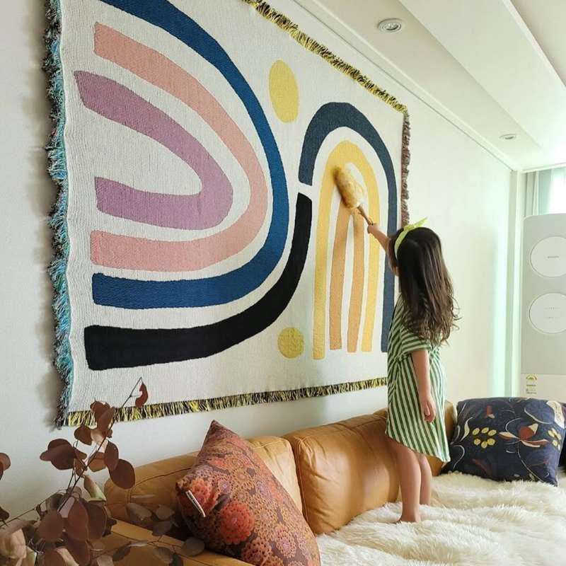 Boho Throw Blanket Fringe - Textile City Ins dikke katoenen deken