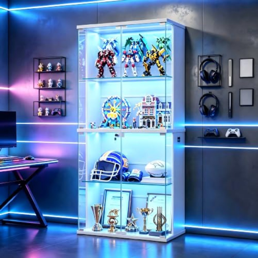 Storage & Organization - 66 Glazen Vitrinekast voor verzamelobjecten, speelgoed,