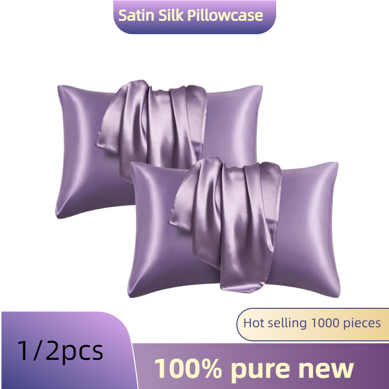 Satin Silk Pillowcase Hair Skin - 1/2 stuks satijnen zijden kussensloop voor