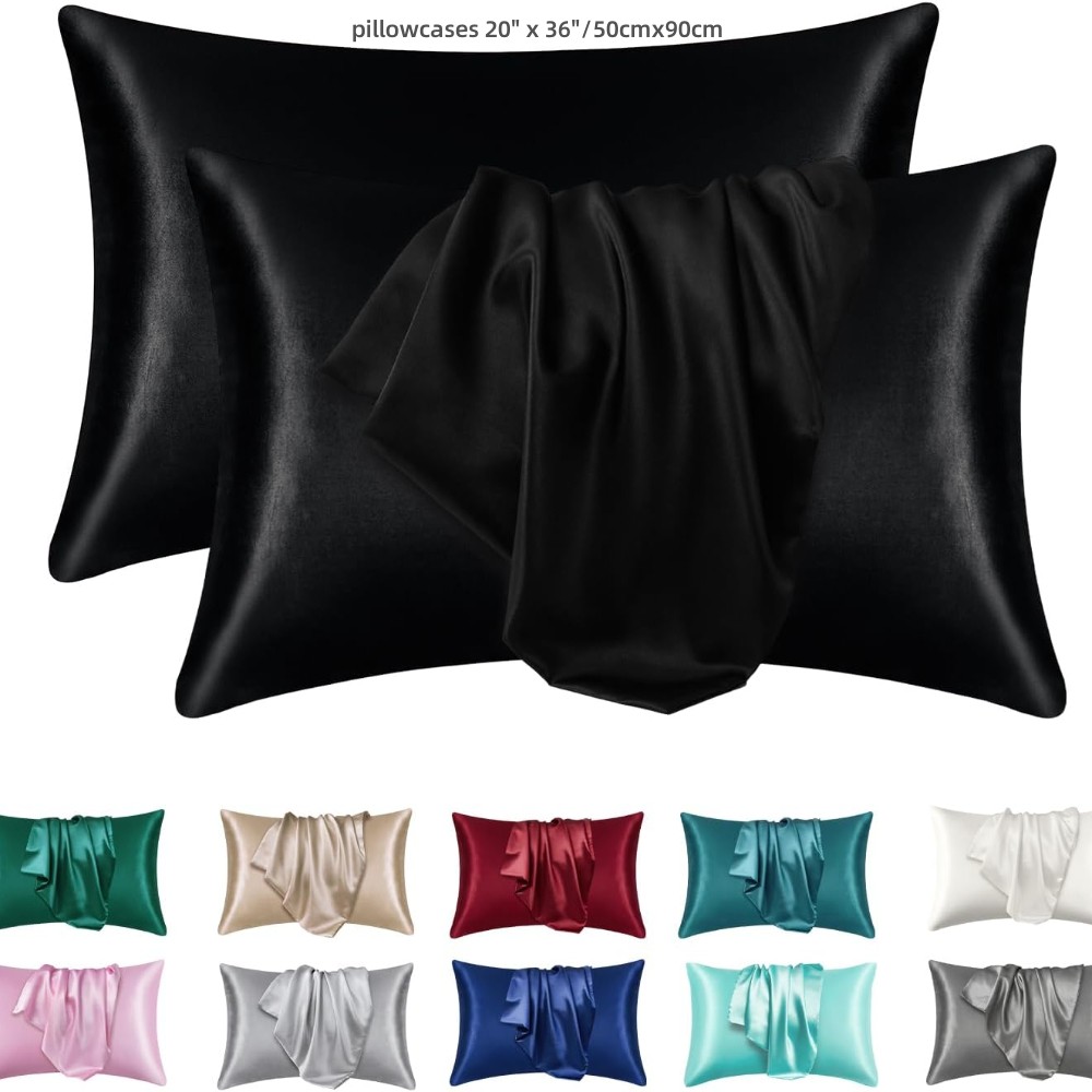 Satin Silk Pillowcase Hair Skin - 2-pack satijnen kussensloop voor haar en