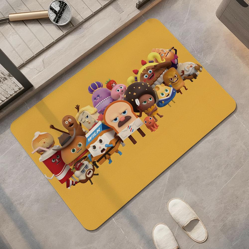 Quick Dry Diatomite Bath Mat - Cartoon B-Bread B-Barbershop Vloermat Diatomiet Badmat,