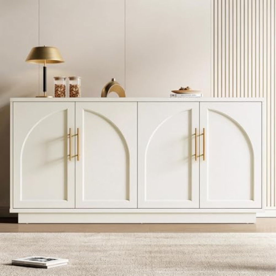 Storage & Organization - Buffetkast met opbergruimte, 59'' moderne gebogen