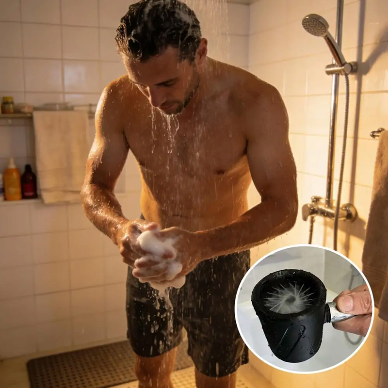 High Pressure Shower Head Handheld - Hogedruk handdouche, spoelende reinigingsspiraalmondstuk voor mannen,