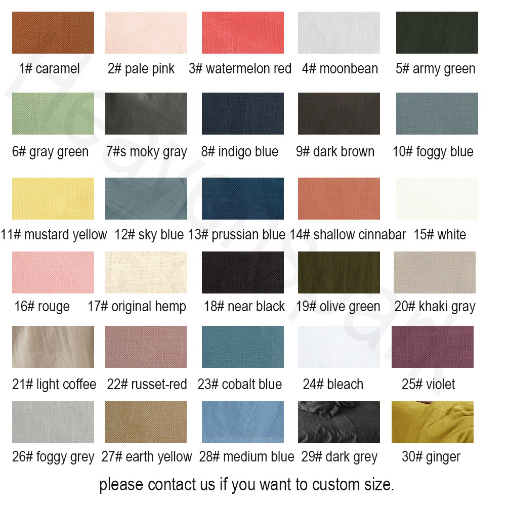 Duvet Cover Sets With Zipper - 100% biologisch vlas linnen beddengoedset, inclusief