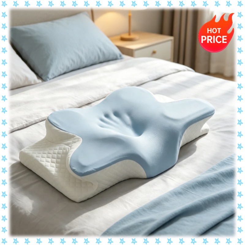 Memory Foam Orthopedic Pillow Neck Pain - Ademend, verkoelend traagschuim kussen voor de
