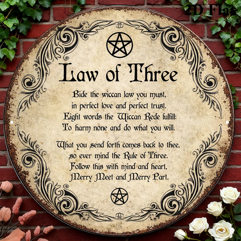 Home Decor - CIFBUY Vintage Wicca Triple Goddess Aluminium