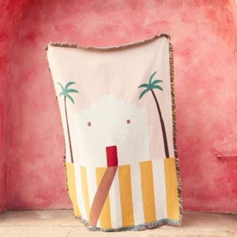 Boho Throw Blanket Fringe - Textiel Stad Ins Kleine Kust Huis