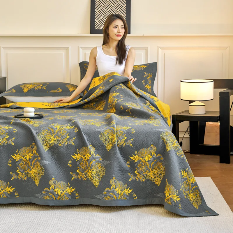 Muslin Cotton Bedspread - R - 100% katoenen mousseline-gaasdeken &