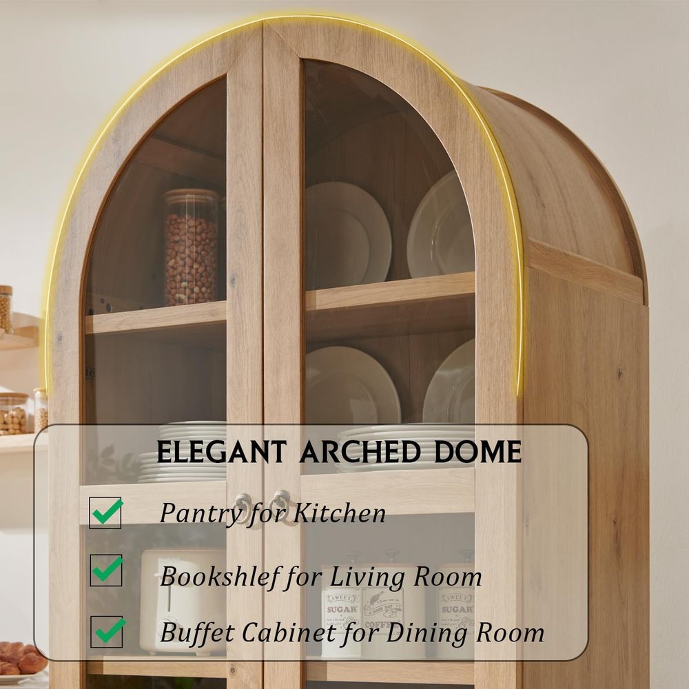71 inch hoge gebogen keukenkas - Kitchen recensie en prijs