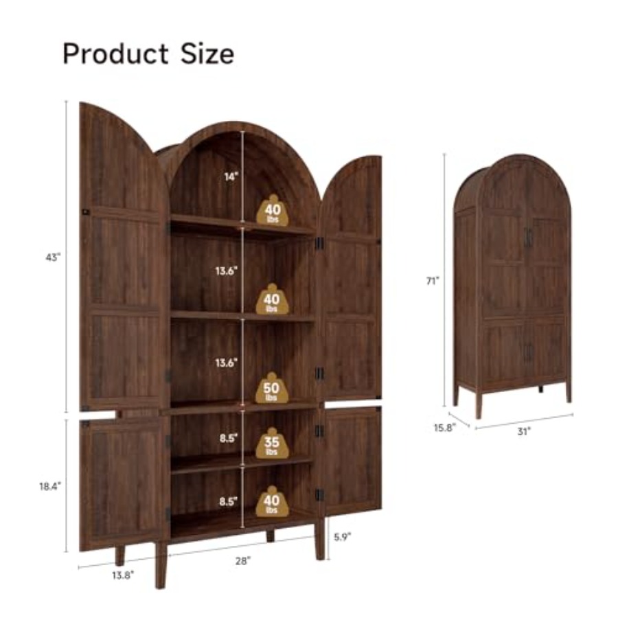 71 cm hoge houten gebogen kast - Kitchen recensie en prijs