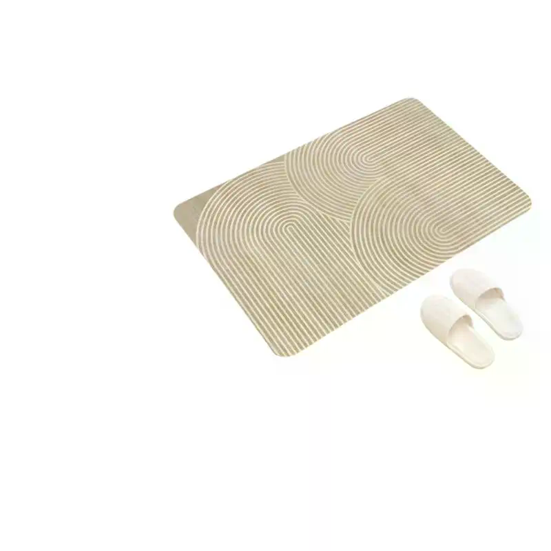 Beige gestreepte diatomiet bad - Quick Dry Diatomite Bath Mat recensie en prijs