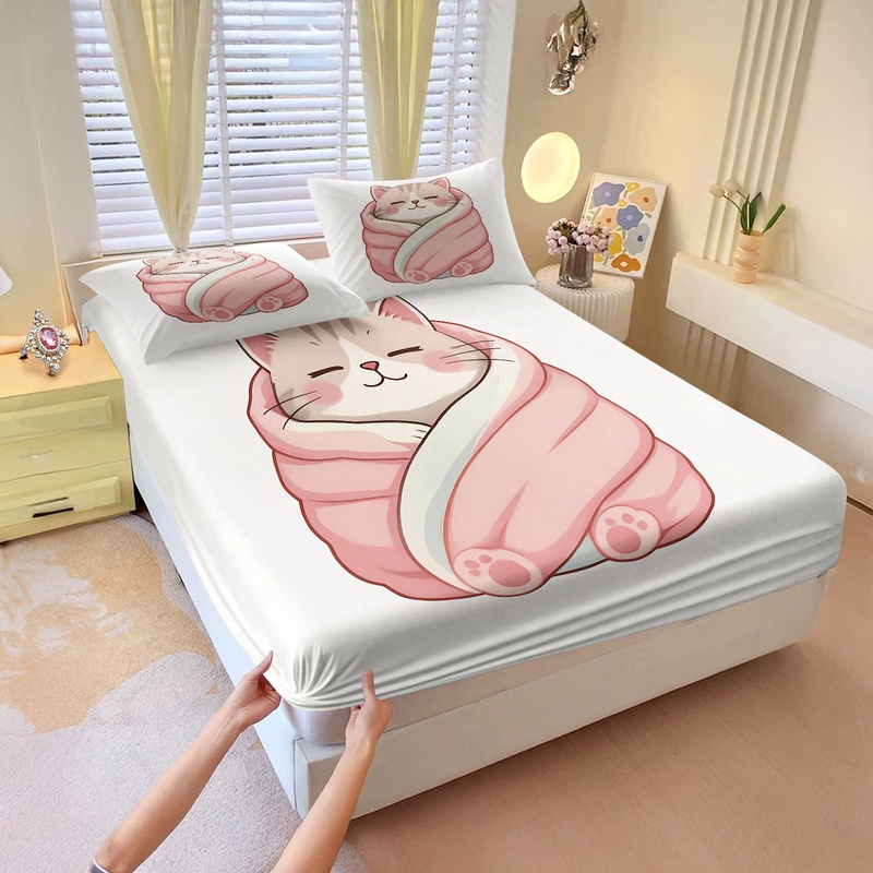 Schattig kattenprint hoeslaken - Fitted Bed Sheets Deep Pocket recensie en prijs