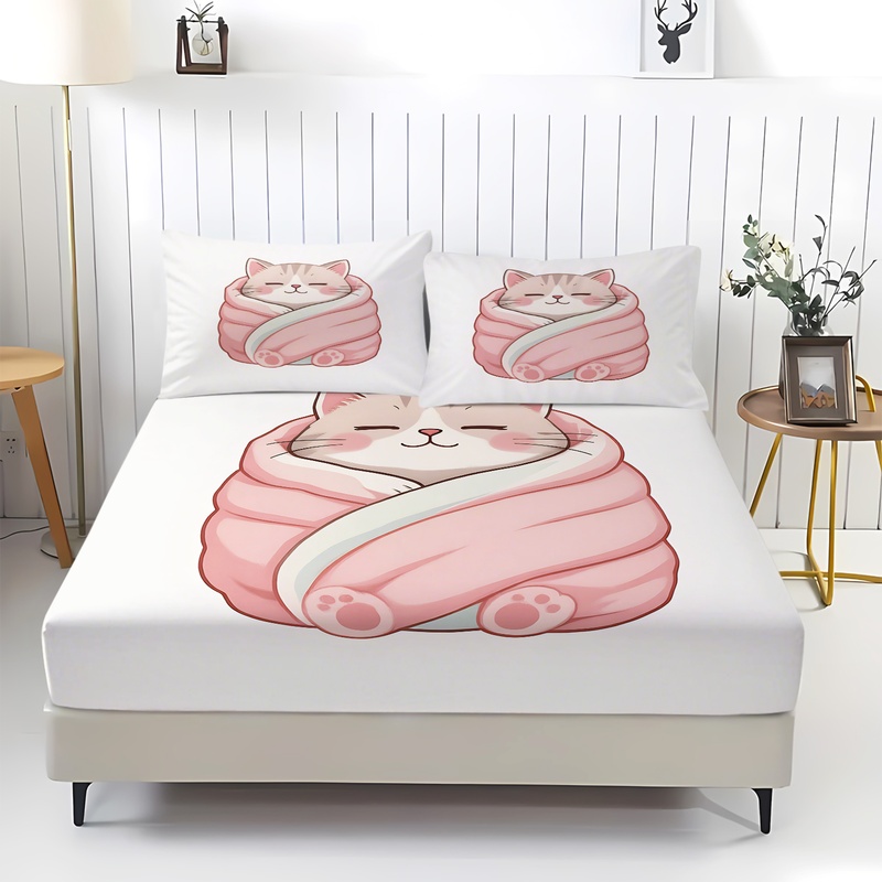 Schattig kattenprint hoeslaken - Fitted Bed Sheets Deep Pocket recensie en prijs
