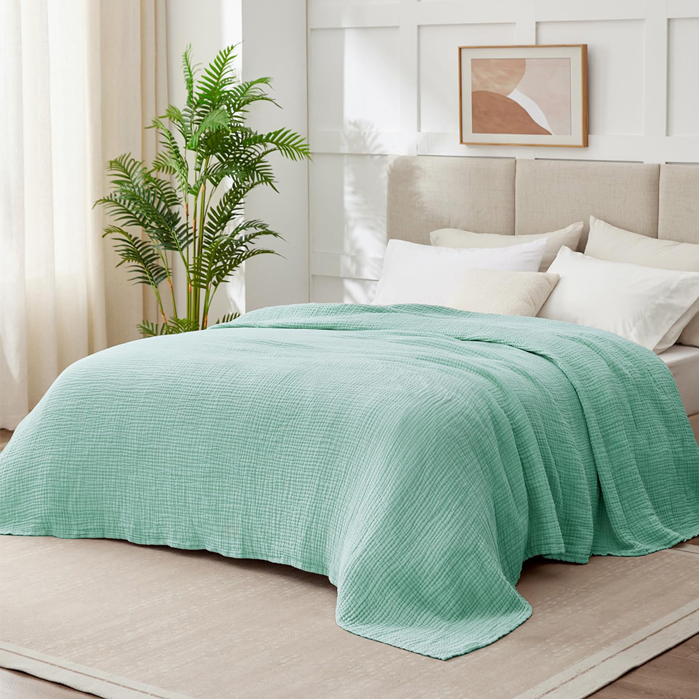 6-laags katoenen mousseline de - Muslin Cotton Bedspread recensie en prijs
