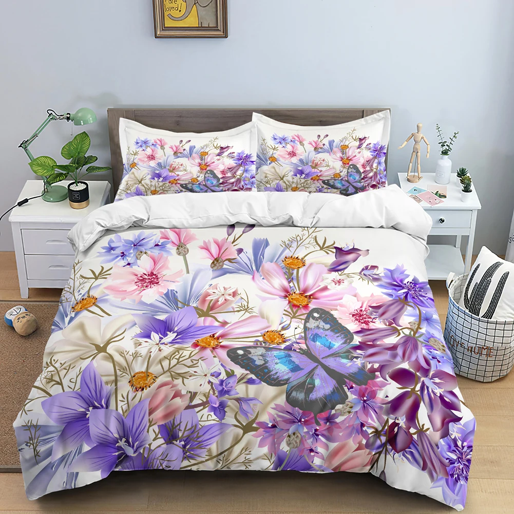 Vlinder beddengoed set 3D bloe - Duvet Cover Sets With Zipper recensie en prijs