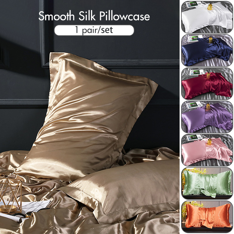 1 paar natuurlijke moerbeizijn - Satin Silk Pillowcase Hair Skin recensie en prijs