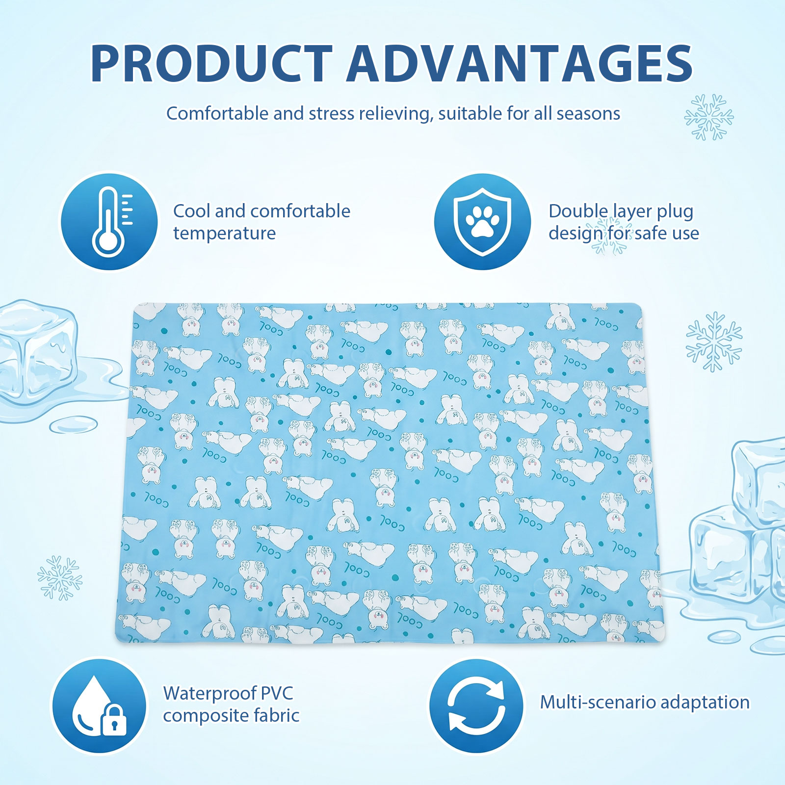 Zelfkoelende hondenmat met ijs - Cooling Blanket Hot Sleepers recensie en prijs