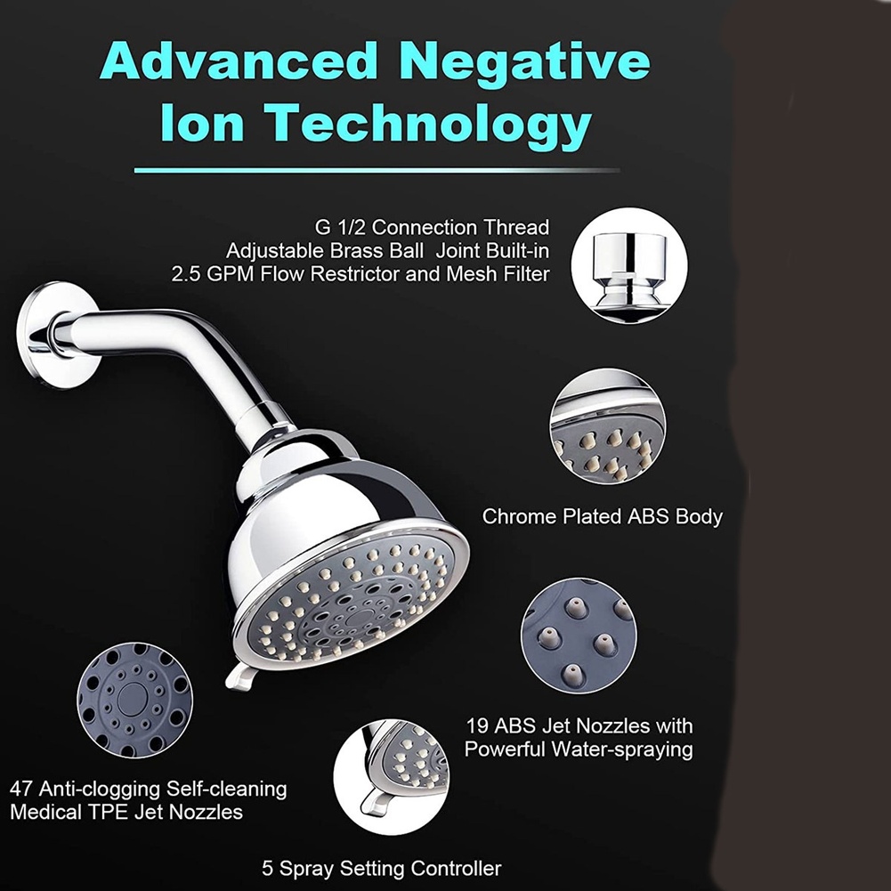 Handdouche met hoge druk, 5-sn - High Pressure Shower Head Handheld recensie en prijs